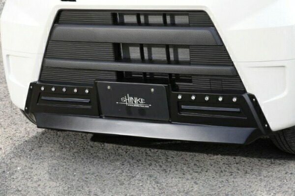 シンケハイゼットカーゴ S321/322 後期 フロントハーフスポイラー LED10発付 塗装済 ブラックマイカメタリック (X07)｜オートパーツ ダイレクト