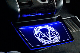 ブイビジョン アルファード・ヴェルファイア30系 LEDフロントセンターテーブル オレンジ