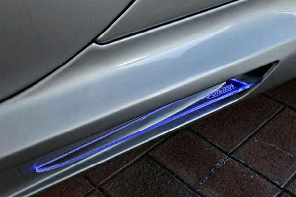 ブイビジョン レクサス LEXUS SC430 LEDアクリルフィン (サイド左右セット) ブルー