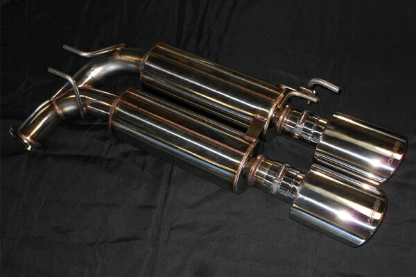 ブイビジョン オデッセイ RB3/4 左右2本出しマフラー 砲弾レーシングVer (117φ×80オーバル×4 砲弾タイコ×4) 無し