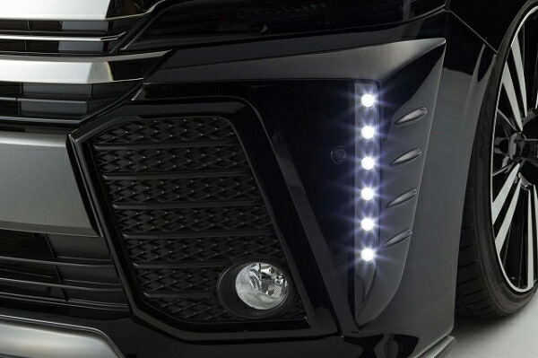 シックスセンスヴェルファイア 30 Z 純正バンパー LEDデイランプ 塗分塗装済 バーニングブラック 222 / シルバー｜オートパーツ ダイレクト