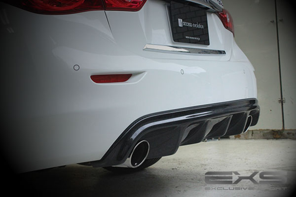 楽天市場】セダン スカイラインV37 カーボンディフューザー リア