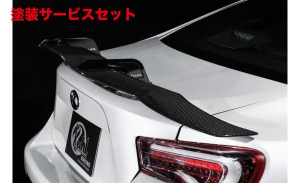 当社塗装品 ルーフ / クール86 ZN6 KUHL RACING&HYBRID スワンネック GTウイング ロングタイプ カーボン+ブラッククロームステー|オートパーツ ダイレクト