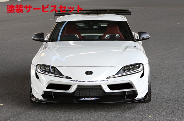 当社塗装品 イングスGR スープラ DB系 ings N-SPEC フロントバンパー FRP+CARBON|オートパーツ ダイレクト