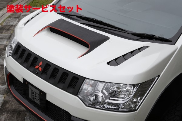 当社塗装品 ロードハウス デリカ D5 前期 KADDIS エアロボンネット