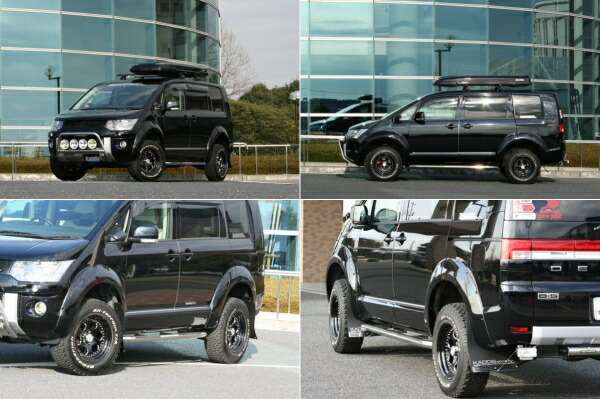 デリカD5　前期　フォグランプガード　ロードハウス　KADDIS製 デリカD:5 KADDIS フォグガード ブラック - ロードハウス