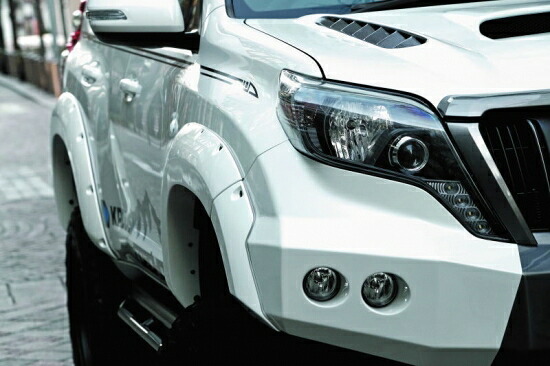 ロードハウス ランドクルーザープラド 150系 中期 KADDIS オーバーフェンダーヨンゴーTYPE-XT ふちゴムカラー グレー