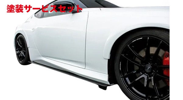 当社塗装品 ガレージベリーRZ34 サイドステップ 平織りカーボン製【個人宅発送不可】|オートパーツ ダイレクト
