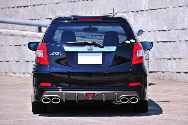 ノブレッセ フィットシャトル GG7/8 前期 ノブレッセタイプユーロリアバンパー専用 左右4本出しリアルマフラーカッター タイプ8テール/オールステン/1.5X