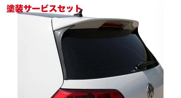 当社塗装品 ガレージベリー VW GOLF ゴルフ 7.5 TSI コンビネーションルーフスポイラー(リアウインドウサイドスポイラー カーボン製)