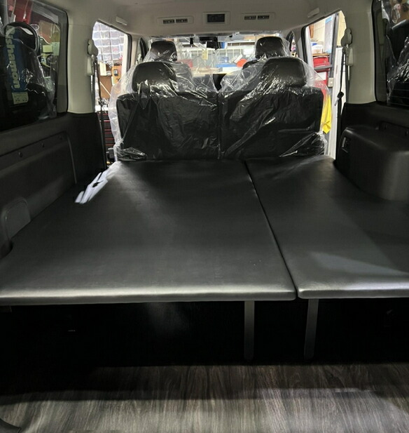 ボディライン NV350キャラバン E26 車中泊 縦割り型ベッドキット タイプ3 ベット割合 運転席側4 / 助手席側6