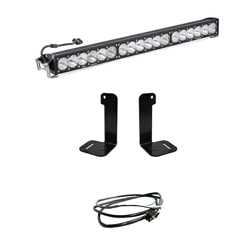 フロントバンパーマウント LED バーライト キット ジープ JLラングラー JTグラディエーター プラスチックバンパー アップフィッタースイッチ付車両 OnX6 30インチ ライトバー BajaDesigns バハデザイン 正規品|オートプロズ 店