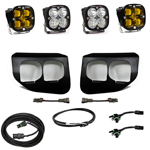 LED フォグライト キット フォード F-250 F-350 スーパーデューティー アップフィッタースイッチ付車両 2020年以降現行 Squadron SAE Sport マルチパターンライト アンバー BajaDesigns バハデザイン 正規品