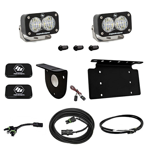 スペアタイヤマウント LED ライト キット フォード ブロンコ アップフィッタースイッチ付車両 2021年以降現行 S2 Sport ワイドコーナリングライト ライセンスプレートマウント付き BajaDesigns バハデザイン 正規品