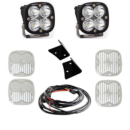 Aピラーマウント LED ライト キット ジープ JKラングラー 2007-2018年 Squadron Sport スポットライト ドライビングコンボレンズ ワイドコーナリングレンズ付き BajaDesigns バハデザイン 正規品｜オートプロズ 店