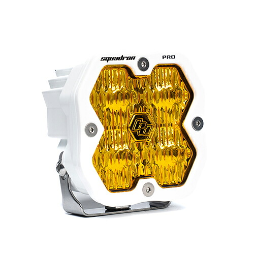 LED ワイドコーナリング ライト Squadron 2.0 Pro 1個 アンバー 本体カラー:ホワイト BajaDesigns バハデザイン 正規品|オートプロズ 店