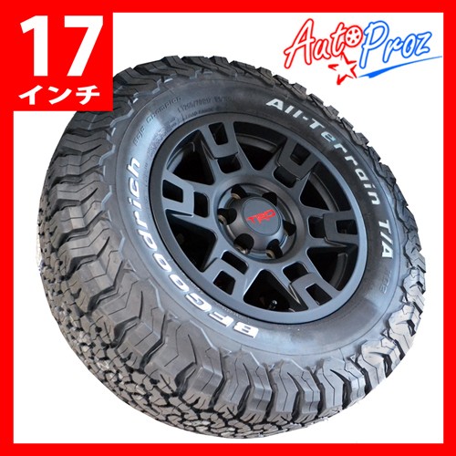 【USトヨタ直輸入純正】FJクルーザー・タコマ・4ランナー(サーフ215)TRD17インチアルミホイールタイヤホイール5本セット(マットブラック)※BFGoodrichAll-TerrainT/AKO2(265/70R17)【JWL規格刻印あり】