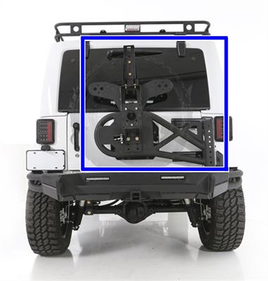 【US直輸入正規品】Smittybilt(スミッティビルト)SRCGen2リアバンパー/ヒッチJKWranglerJKラングラー2ドア/4ドア2007年式以降現行※2インチ(5cm)ヒッチ角