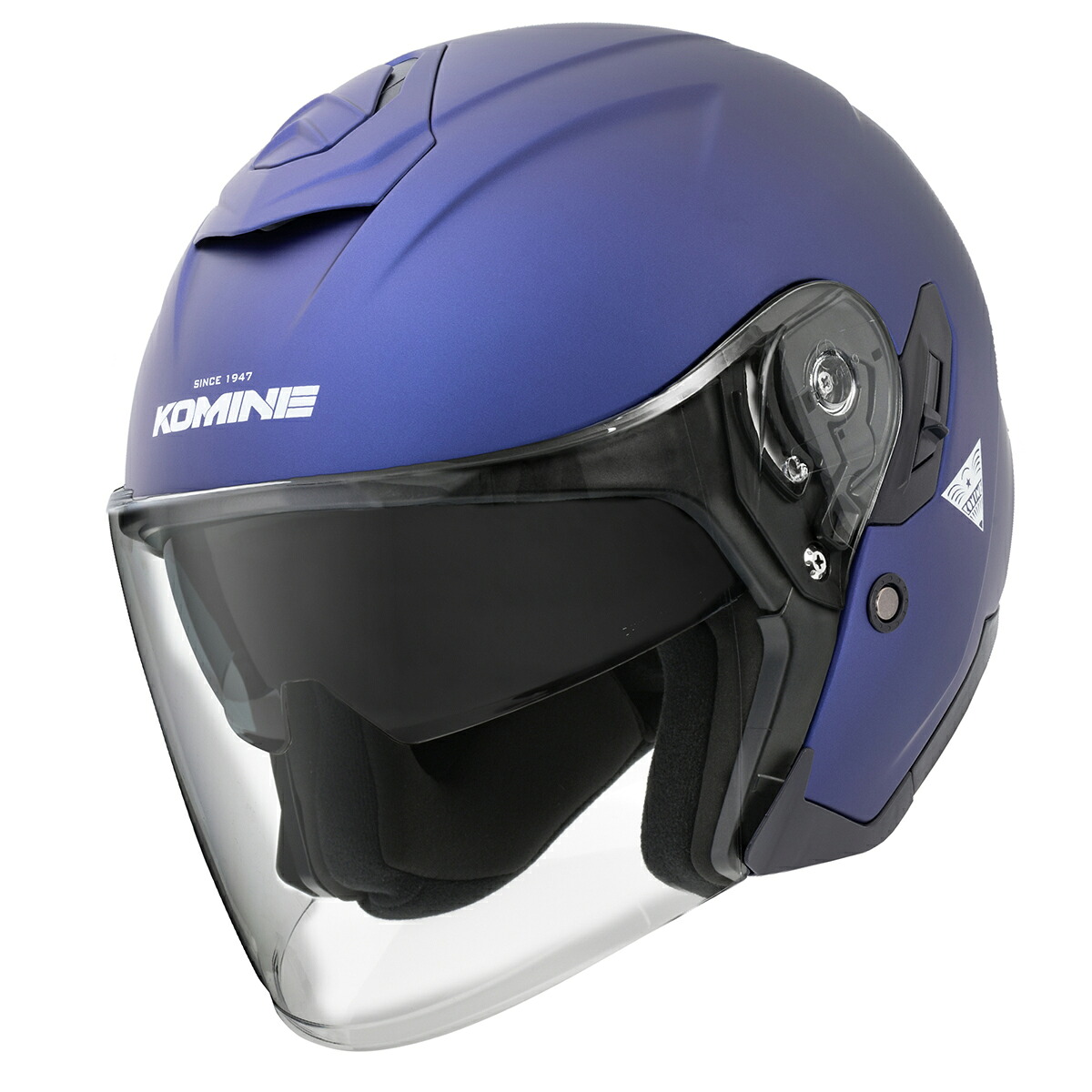 コミネ HK-172 FL コンポジット FRP ジェットヘルメット Mat Metal Blue Ｌサイズ