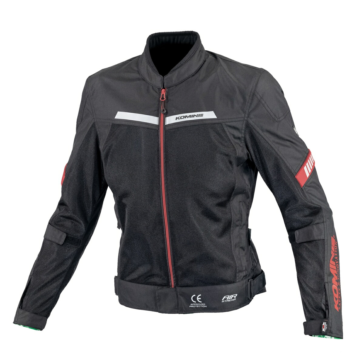 コミネ(KOMINE) JK-177 エニグマライト ハーフメッシュジャケット BLACK RED WLサイズ｜オートリメッサ 店 10,950円