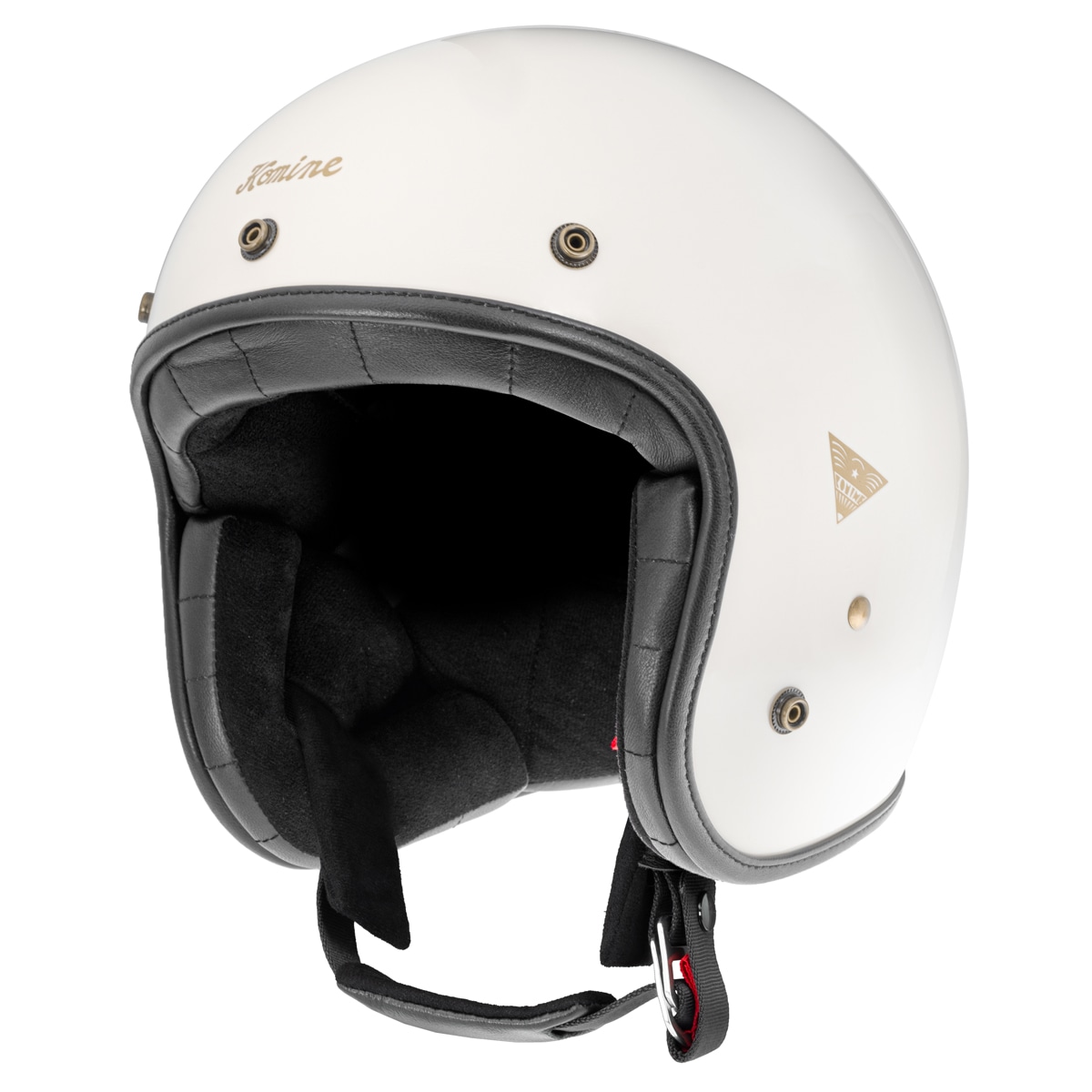 コミネ HK-195 ヘリテージ レザー ジェット ヘルメット Off White XLサイズ
