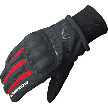コミネ(KOMINE) GK-816 Black/Red 2XLサイズ WPプロテクトウインターグローブ-キトラ