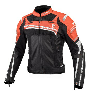 コミネ(KOMINE) JK-130 Rスペックメッシュジャケット　Orange/Black Mサイズ