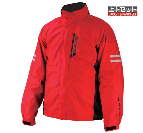 コミネ(KOMINE) RK-539 ブレスターレインウェア フィアート Red XLサイズ