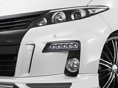 エスティマ アエラス 50系 3型 デポルテ LEDスポットキット 5連 枠：FRP製 ブラック塗装済 / LED：ホワイト発光 取付込｜Autostyle