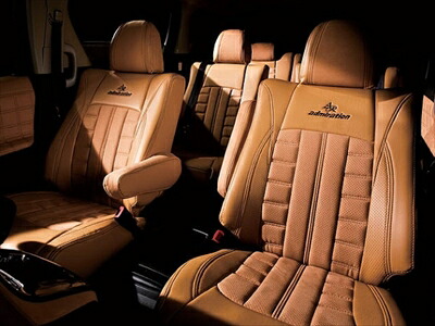ムーブカスタム LA100S/LA110S (H22/12～H24/4) シートカバー ラムース×SSPUタイプ ロゴ有り LUXURY SPORTS スクエア