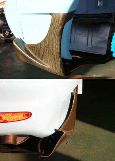 RX-7 FD3S REAR SUPER CANARD カーボン AD-GT KIT用 クリア塗装済み