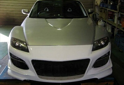 RX-8 前期1～2型 AD エイト FACER D1 フロントバンパー FRP製【長納期商品】 塗装済み