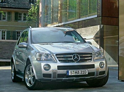 BENZ W164 AMG フロントスポイラー ウォッシャー対応 05～ 塗装済み