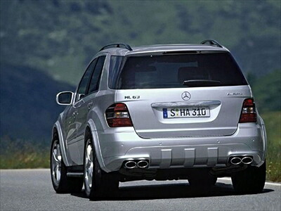 BENZ W164 AMG リアスカート 2本出しマフラーカッター対応 05~ 塗装済み