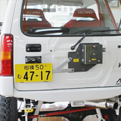 アピオ ジムニー JB23 スペアタイヤ移設 一本背負い&ナンバー移動キット apoz000210_01.jpg