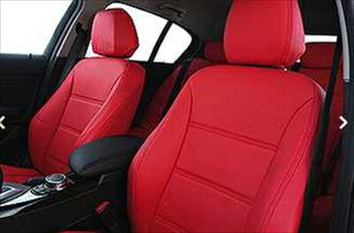 ミラカスタム L275 シートカバー ポイント リア一体式シート用 赤色