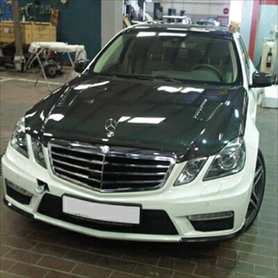 BENZ W212 E63 Type I Style Carbon Hood 取付込