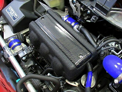 S660 JW5 エンジンカバー/ Ver.R 綾織りカーボン＆ブラック結晶塗装仕上げ｜Autostyle