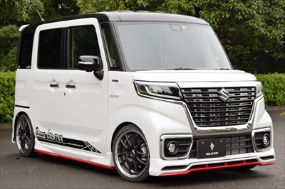 MK53S スペーシア カスタム フロントハーフスポイラー 塗装済み LED無