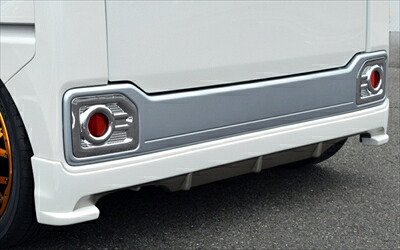 ウェイク LA700/LA710S リアアンダースポイラー 塗分け塗装済 トニコオレンジメタリック (R71) x 艶消しブラック 塗装済み|Autostyle