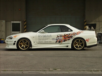 R34 Gtr サイドステップ 塗装取付込 新しく着き サイドステップ