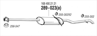BENZ W168 A160/A190 純正タイプ補修用マフラー リアマフラー