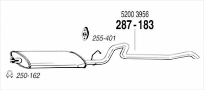JEEP CHEROKEE 純正タイプ補修用マフラー 吊りゴム