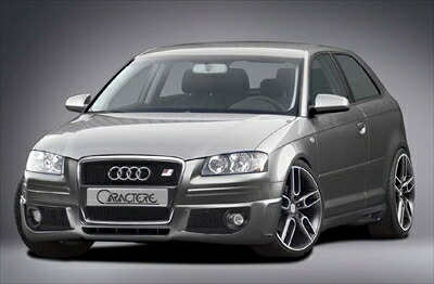 AUDI A3 8P Sportback -2008 フロントスポイラー 純正フォグランプ対応 塗装済み