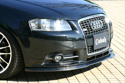 Cobalt 05-08 アウディ A3 Sライン用 リップスポイラー FRP製 オフブラック塗装済 取付込