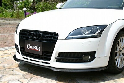 Cobalt アウディ TT 標準バンパー用 リップスポイラー FRP製 オフブラック塗装済