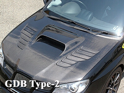 格安販売中 インプレッサ Gd系 F G型 ボンネット カーボン製 Type 2 インレットダクト一体型 クリア塗装済み Fucoa Cl