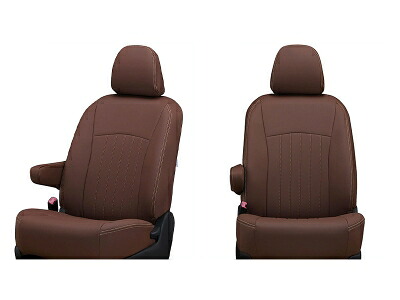 ZVW4#W プリウスアルファ Sツーリングセレクション･Gs/GR SPORT シートカバー ライン ブラウン×アイボリーステッチ/7人乗り