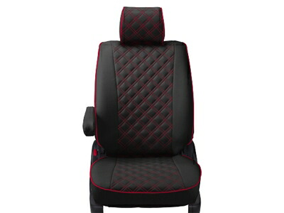 RZ4 / RZ6 ZR-V ハイブリッド (e:HEV) シートカバー キルティングタイプ ブラック×レッドステッチ