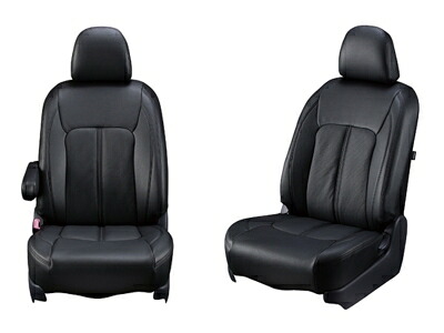 HC27 / HFC27 2018/3-2019/7 セレナ e-POWER FシートバックUSB電源ソケット有り シートカバー センターレザー ブラック